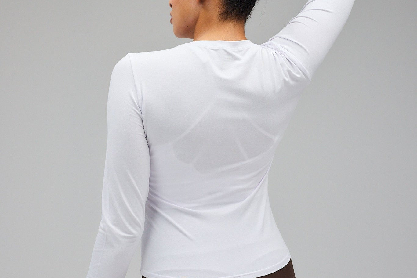 Exercere Blouses Jersey Long Sleeve - Crystal White