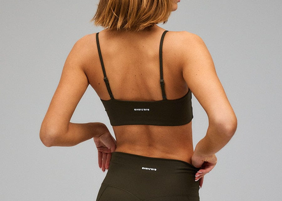 Exercere Sports Bras Scrunch Bra - Forrest Green