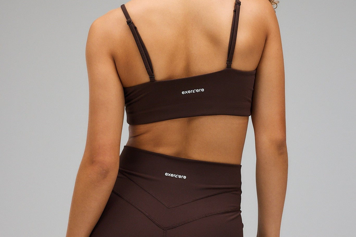 Exercere Sports Bras Scrunch Bra - Pecan Brown