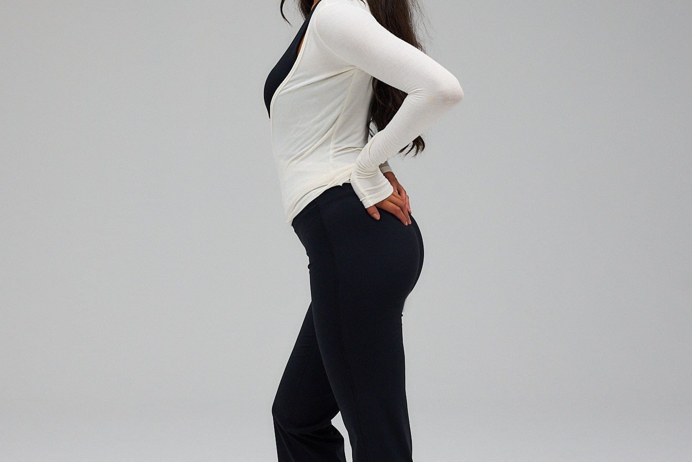 Exercere Blouses Ballet Wrap Blouse - White
