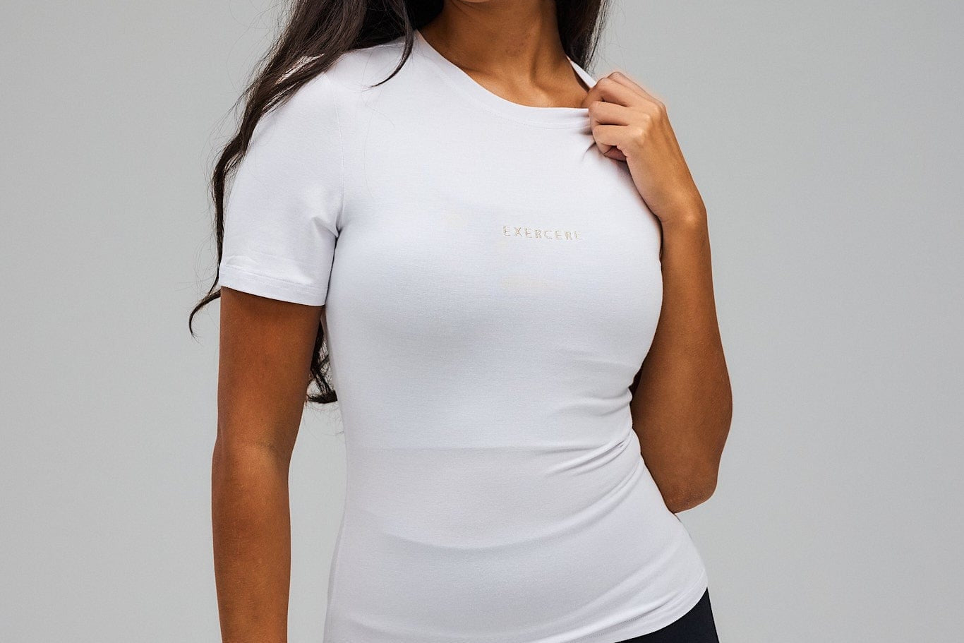 Exercere Tops Jersey T-shirt - Crystal White