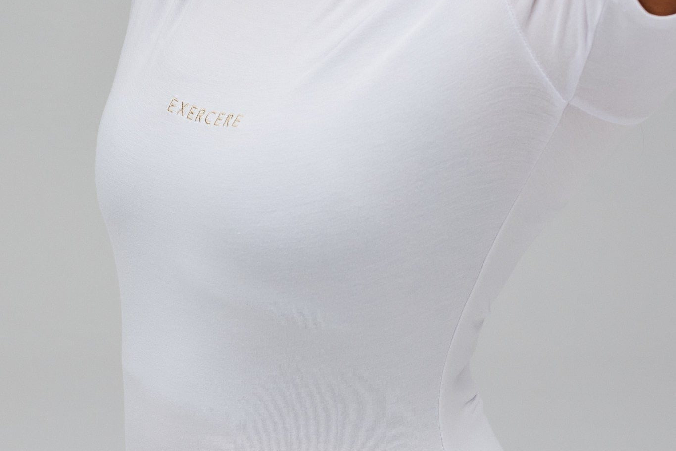 Exercere Tops Jersey T-shirt - Crystal White