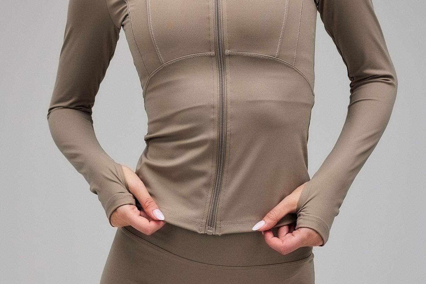 Exercere Blouses Hyper Zip Blouse - Sand Beige