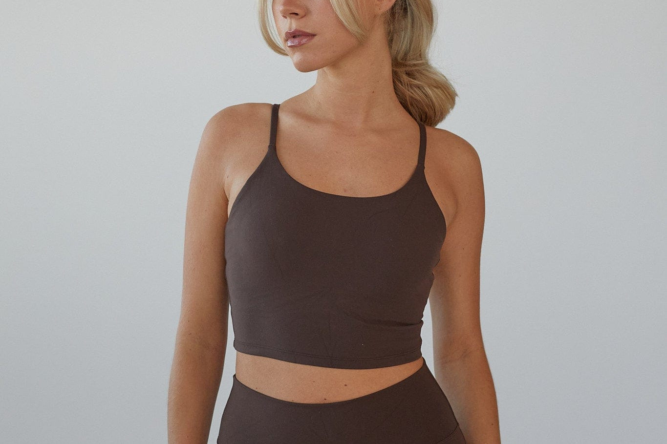 Exercere Tops Neaty Tank Top - Pecan Brown