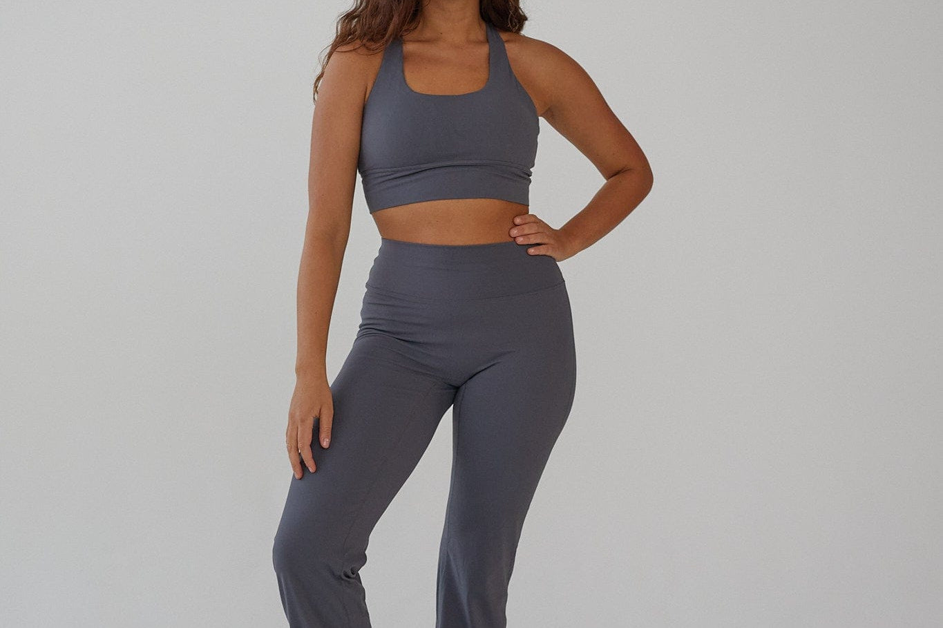 Exercere Tights Flare Yoga Pants - Space Grey