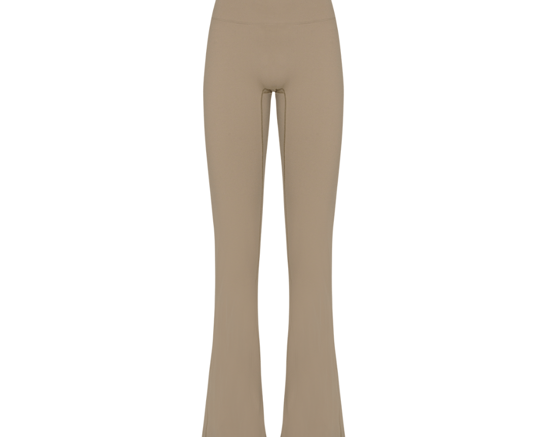 Exercere Tights Flare Yoga Pants - Sand Beige