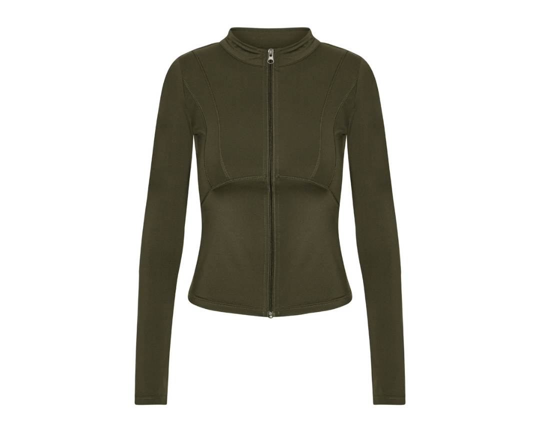 Exercere Blouses Hyper Zip Blouse - Forrest Green