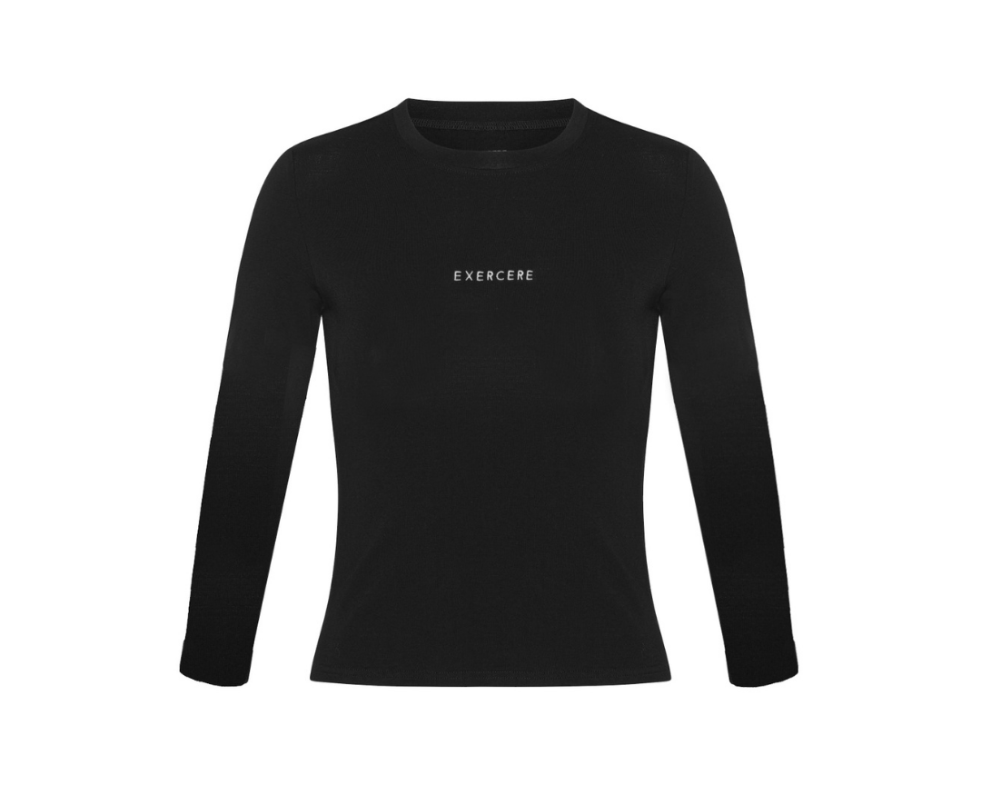 Exercere Blouses Jersey Long Sleeve - Black